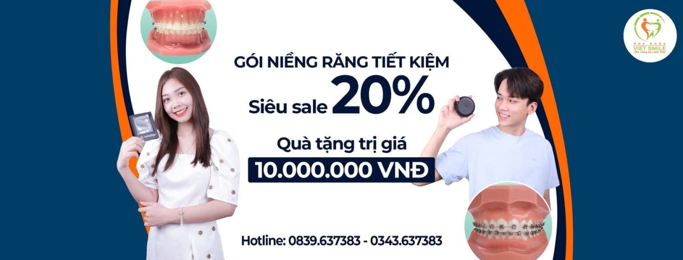 niềng răng tiết kiệm - deal siêu hời đầu năm 1 Vietsmile anh w