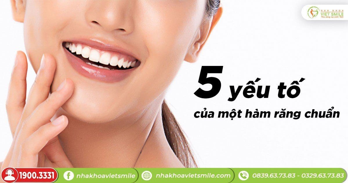 5 yếu tố của một hàm răng chuẩn