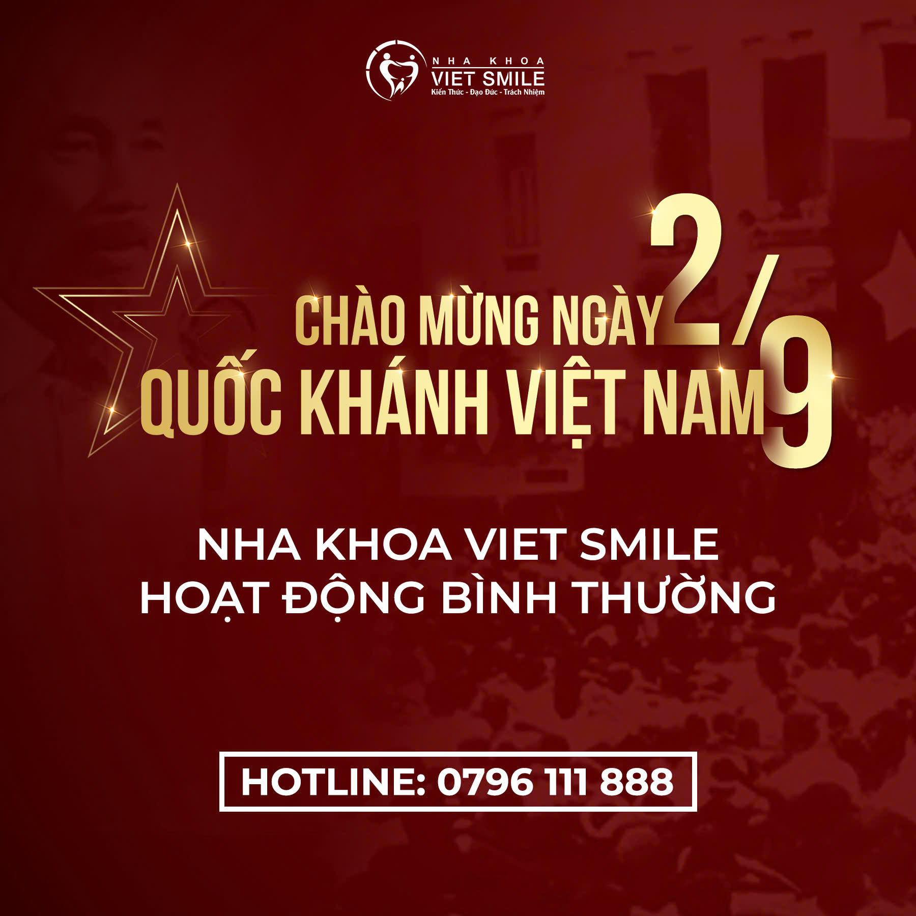 Thông báo làm việc bình thường lễ Quốc khánh