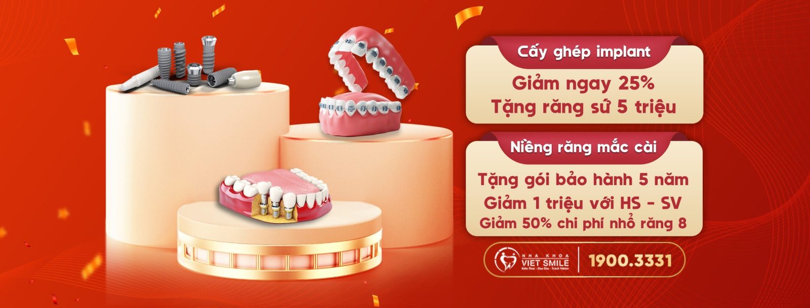 Ưu đãi trồng răng implant và ưu đãi niềng răng mắc cài