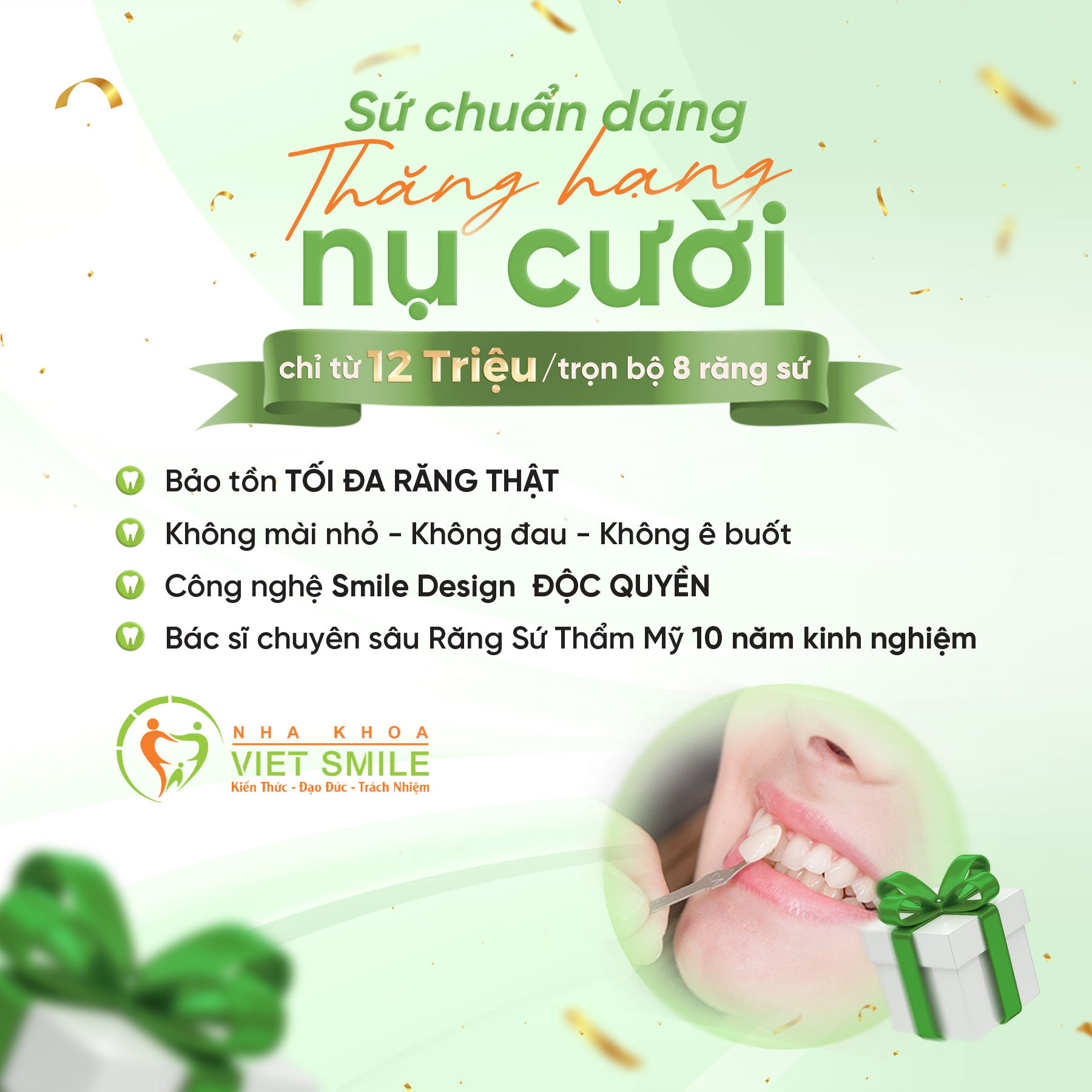 Ưu đãi răng răng sứ tháng 12