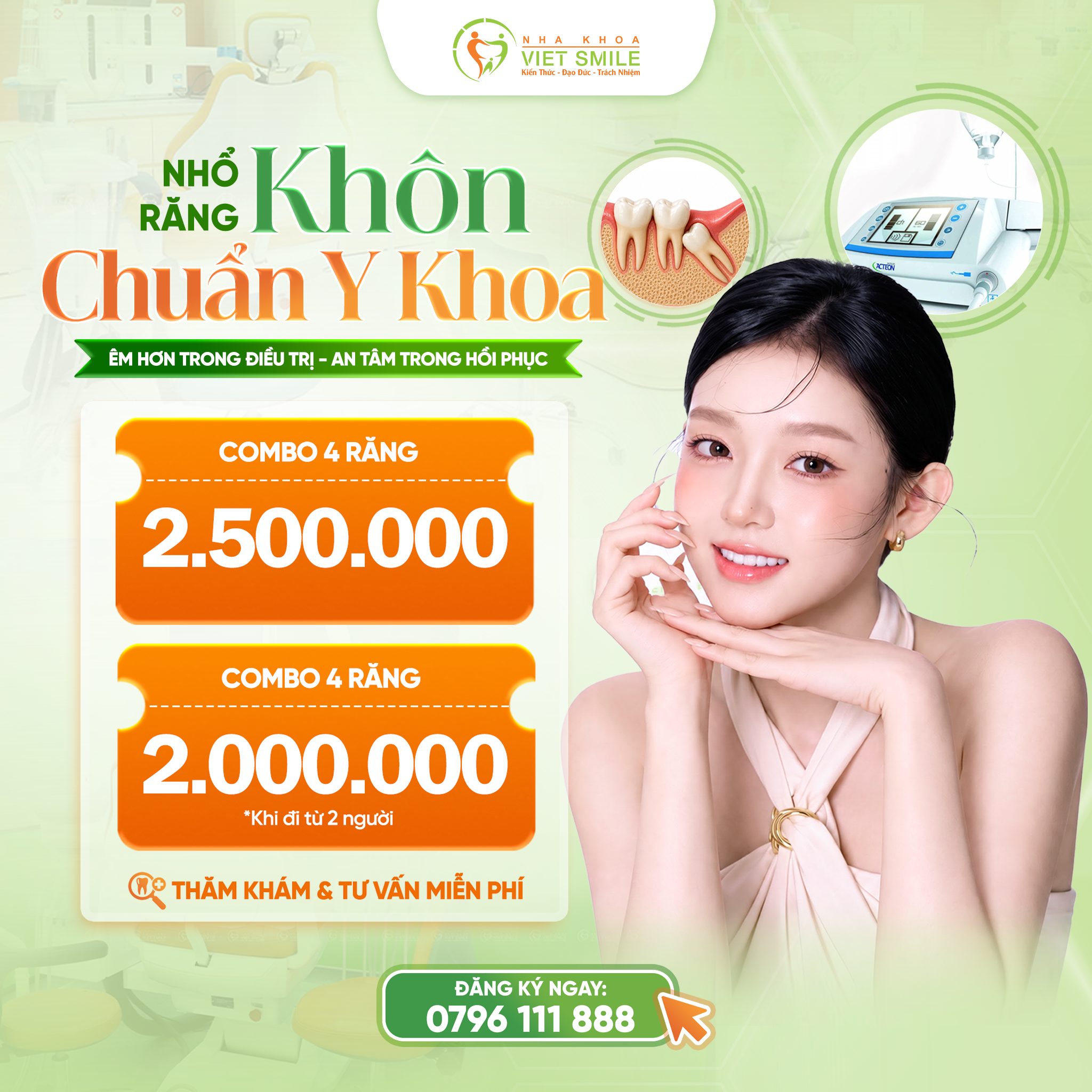 ƯU ĐÃI NHỔ RĂNG KHÔN THÁNG 8