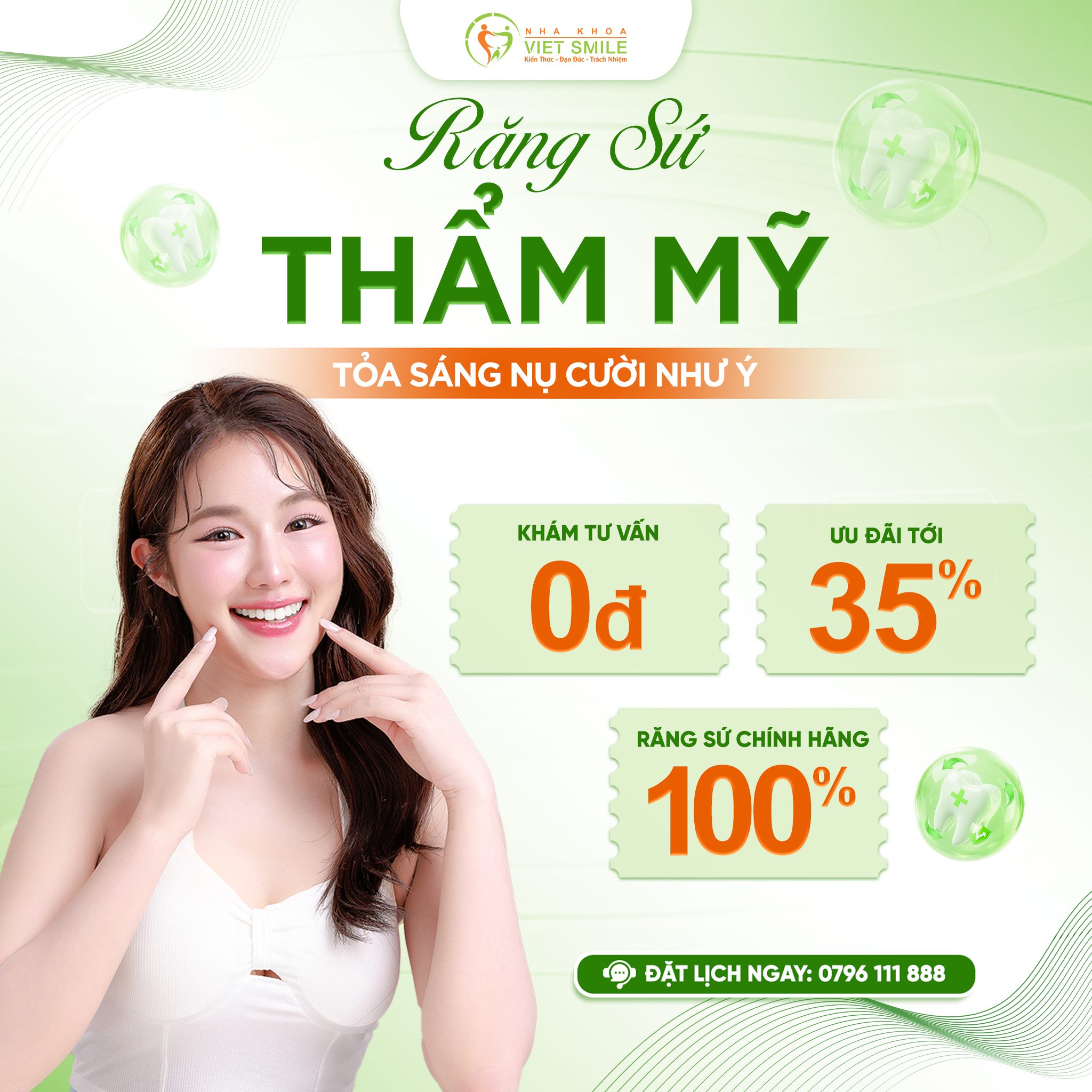 ƯU ĐÃI THẨM MỸ RĂNG SỨ THÁNG 8