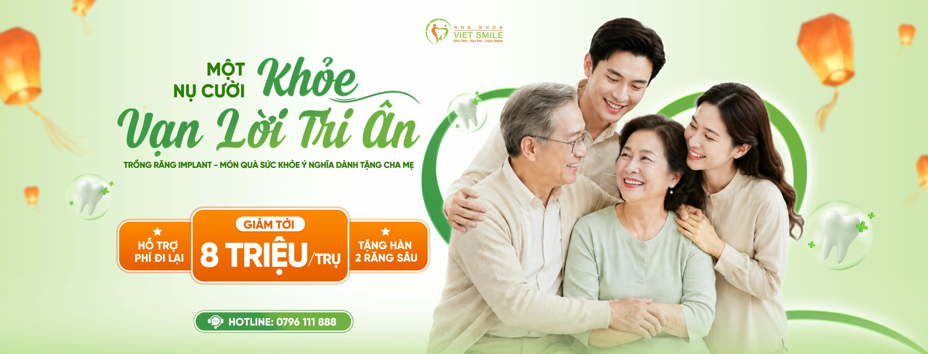 ƯU ĐÃI TRỒNG RĂNG IMPLANT THÁNG 8