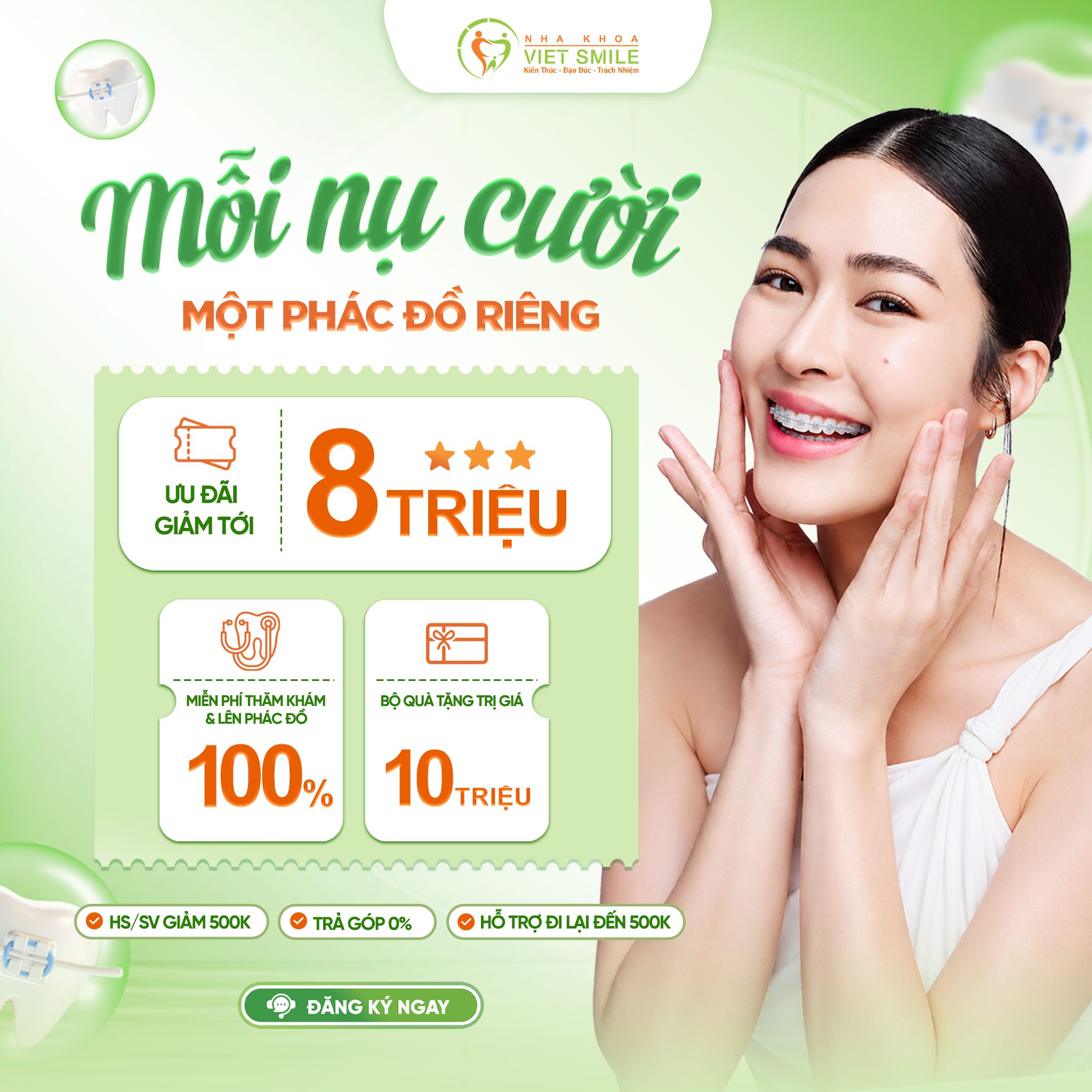 ƯU ĐÃI NIỀNG RĂNG THÁNG 8